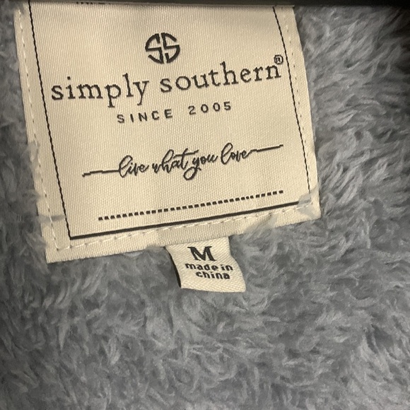 Simply Southern Women’s Classic Cozy Sherpa Quarter Zip Medium Gray - Picture 4 of 7